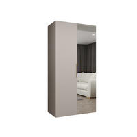 DREHTÜRENSCHRANK 202/100/52 2-türig - Kaschmir/Goldfarben, Holz (100/202/52cm) - MÖBEL KRYSPOL