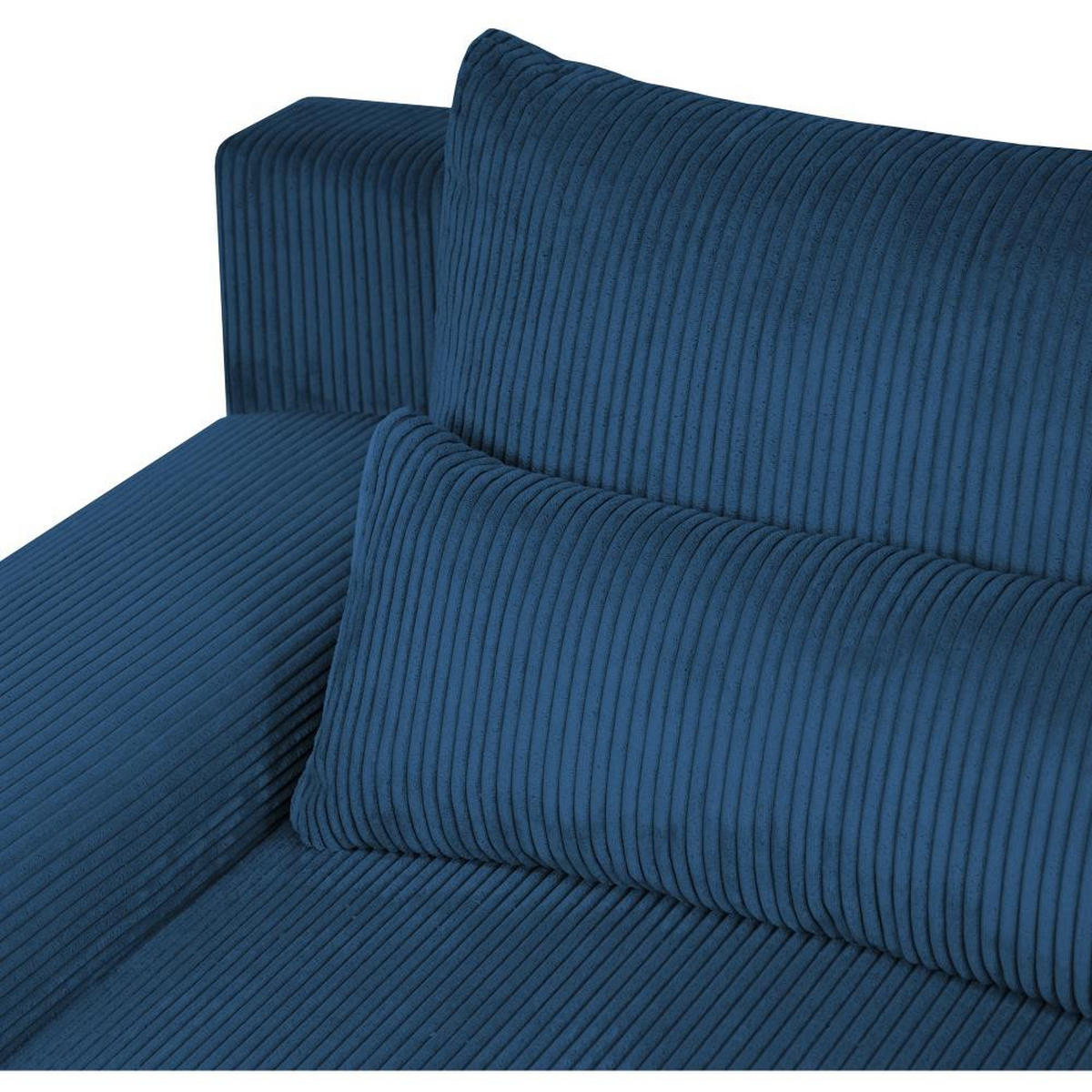 WOHNLANDSCHAFT Benny U dunkelblau - Schwarz/Dunkelblau, Textil/Metall (350/85/186cm) - Beautysofa