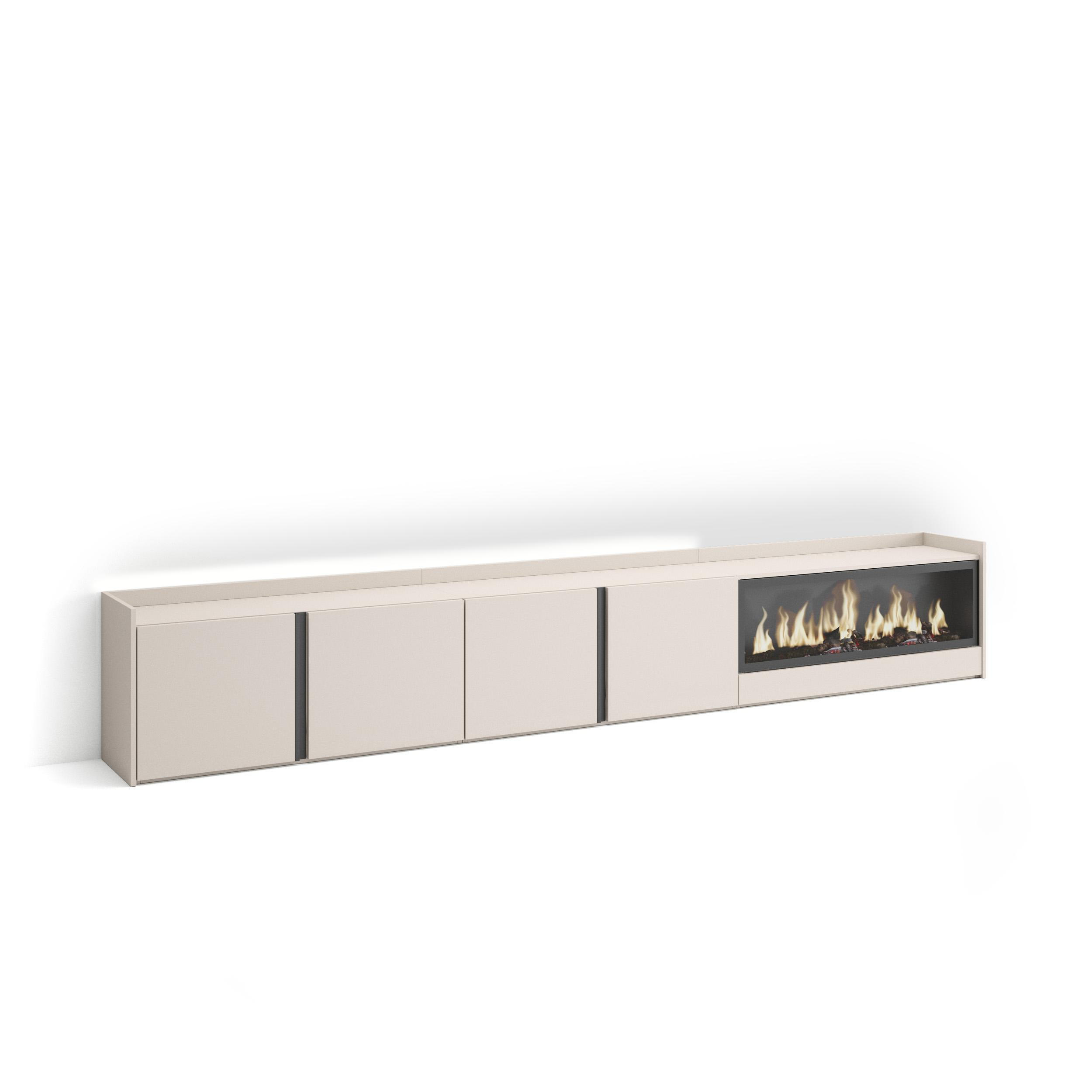 Skraut Home Lowboard, Beige 315x50x35 cm