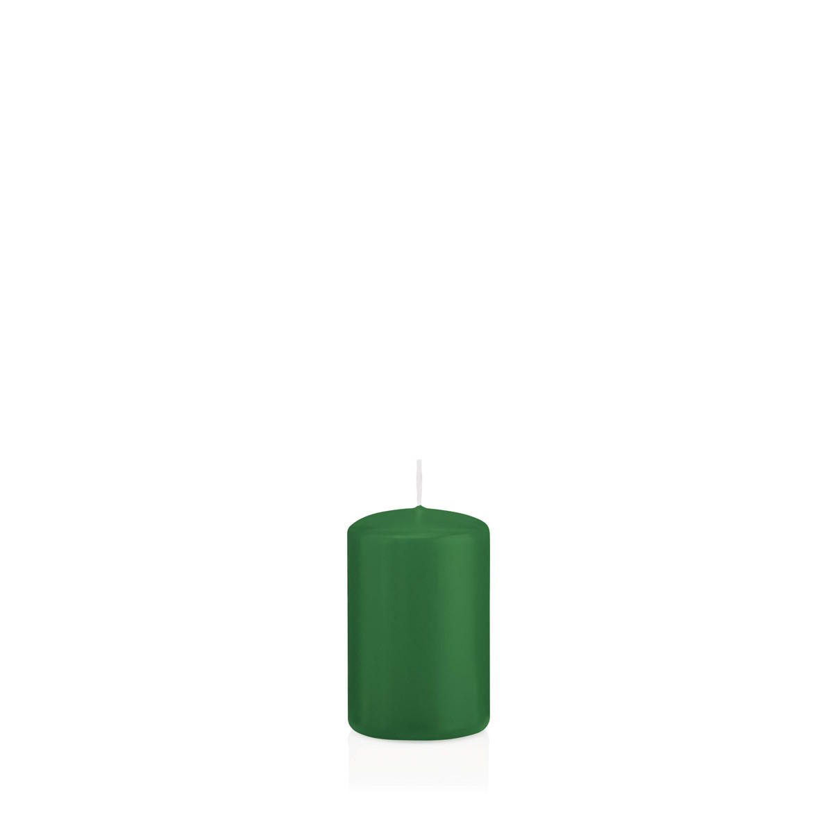 STUMPENKERZEN Dunkelgrün Ø 48 x 80 mm, 24 Stück - Dunkelgrün, Paraffin (5/8cm) - Wiedemann Kerzen