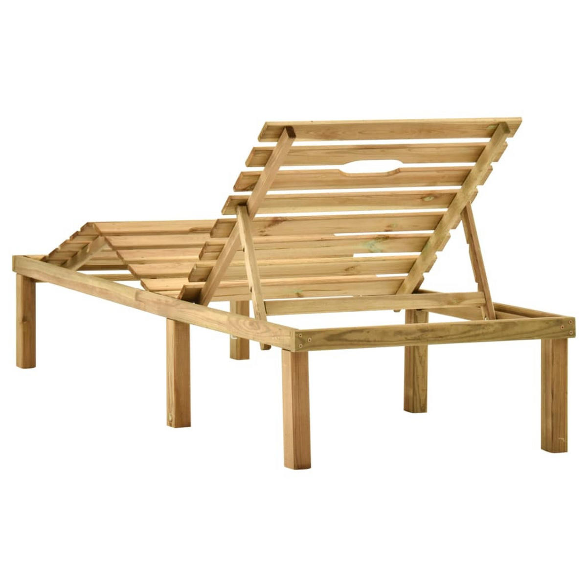 SONNENLIEGE Kiefernholz Imprägniert - Braun, Holz (70/77/200cm) - furnicato
