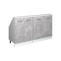 KUCHYŇSKÁ SKŘÍŇKA POD ŠIKMOU STŘECHU R-Line Beton/bílá - bílá/šedá, kompozitní dřevo (140/81.6/46cm) - Vicco