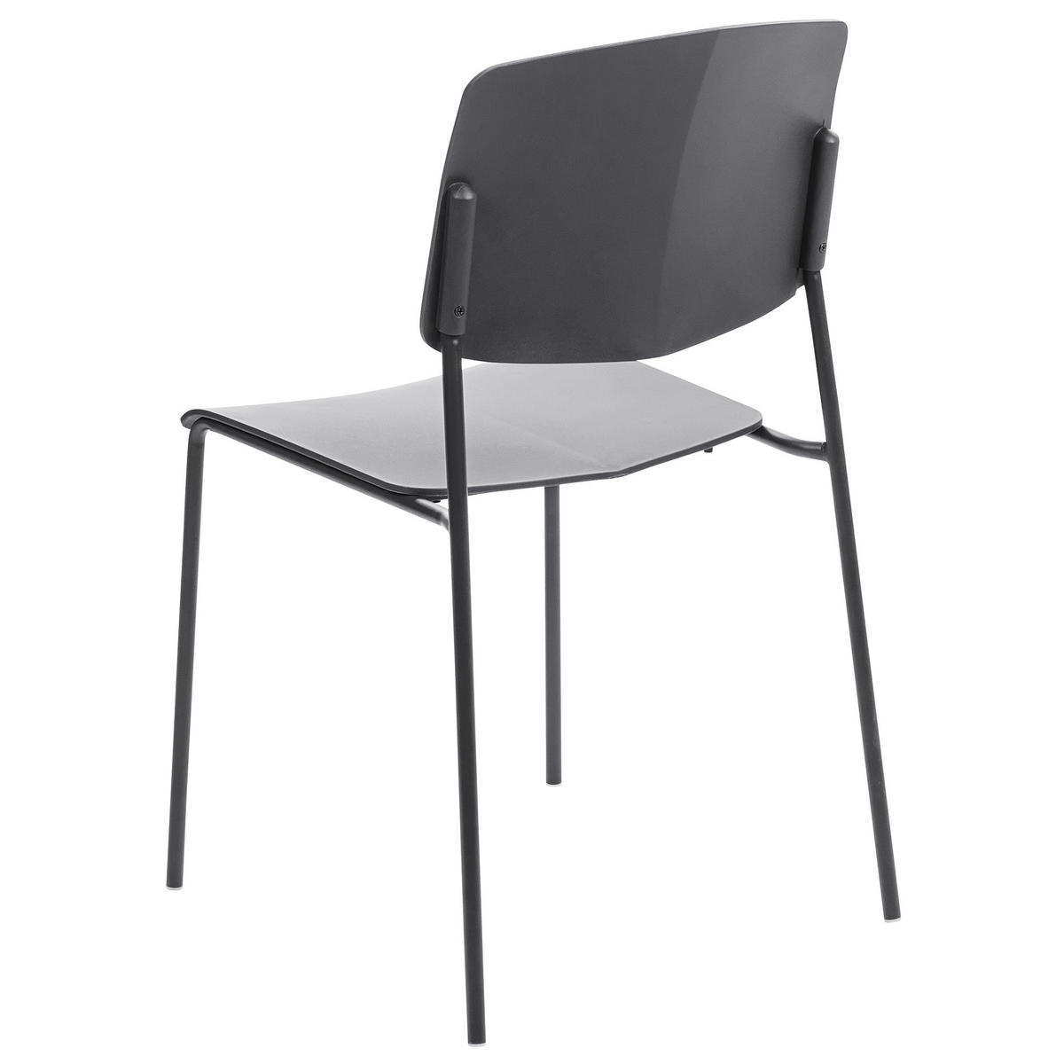 JÍDELNÍ ŽIDLE sada 4 ks Plast Černá Astoria - černá, kov/plast (45/83/56cm) - Beliani