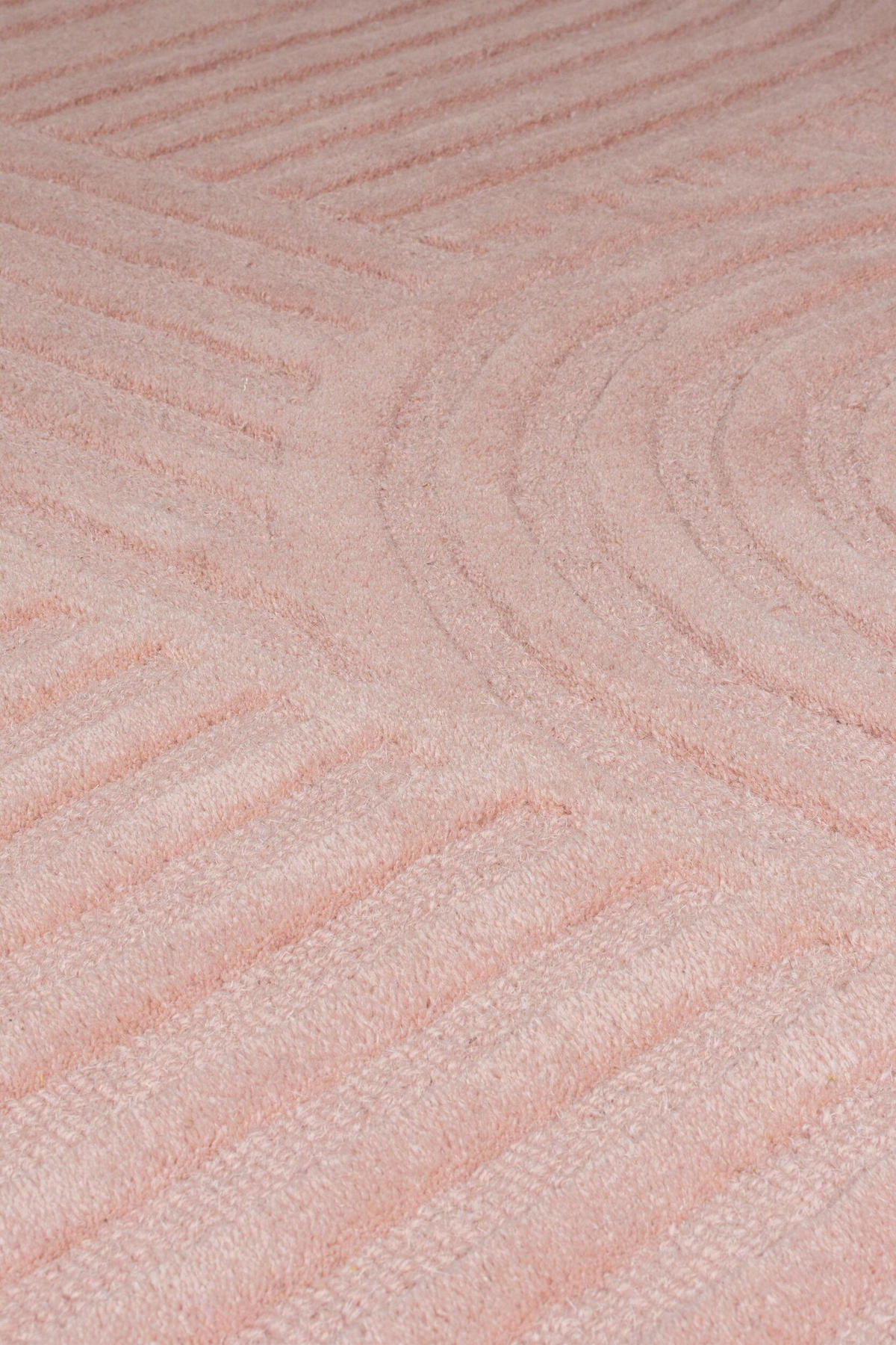 WOLLTEPPICH Pastell-Design, handgetuftet LEVEN BLAKE, Rosa 160x230 cm - Rosa, Textil (160/230cm) - KADIMA DESIGN