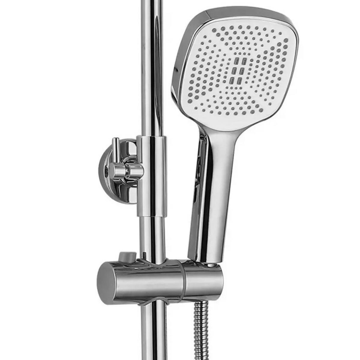 DUSCHGARNITUR Rea Storm Chrome - Chromfarben, Metall (30/144/45cm) - REA