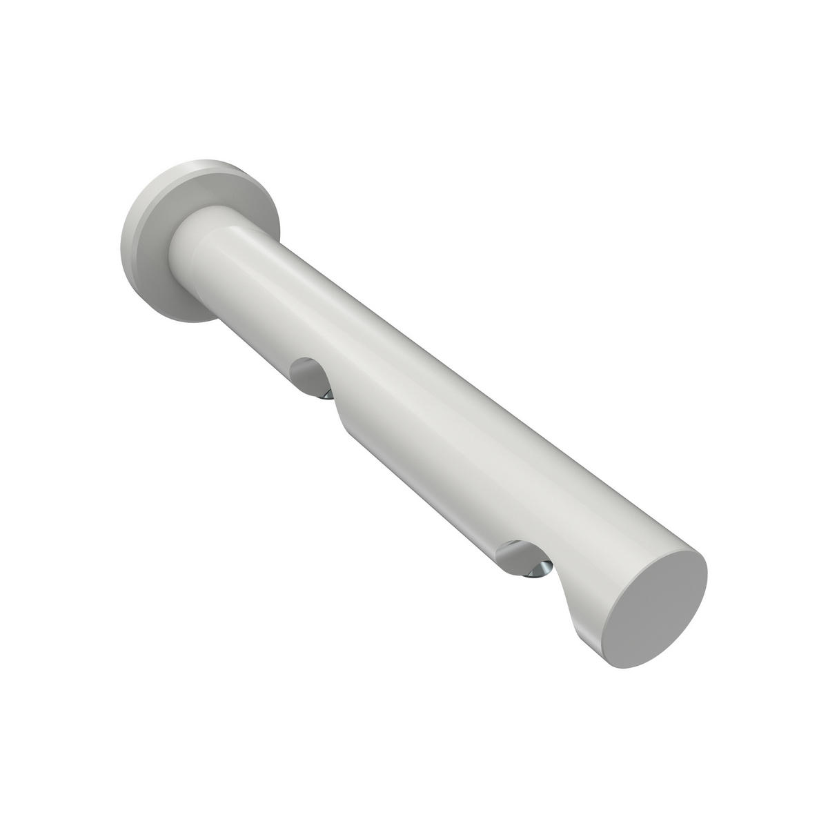 TRÄGER FÜR GARDINENSTANGEN 20 mm Ø, Platon 2-läufig, Weiß - Weiß, Metall (16/4/4cm) - INTERDECO