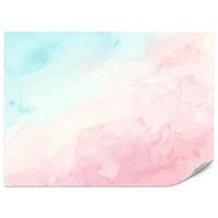 FOTOTAPETE für Kinderzimmer Pastell Ombre Aquarell Gradient 500x350 - Rosa, Papier (500/350cm) - Muralo