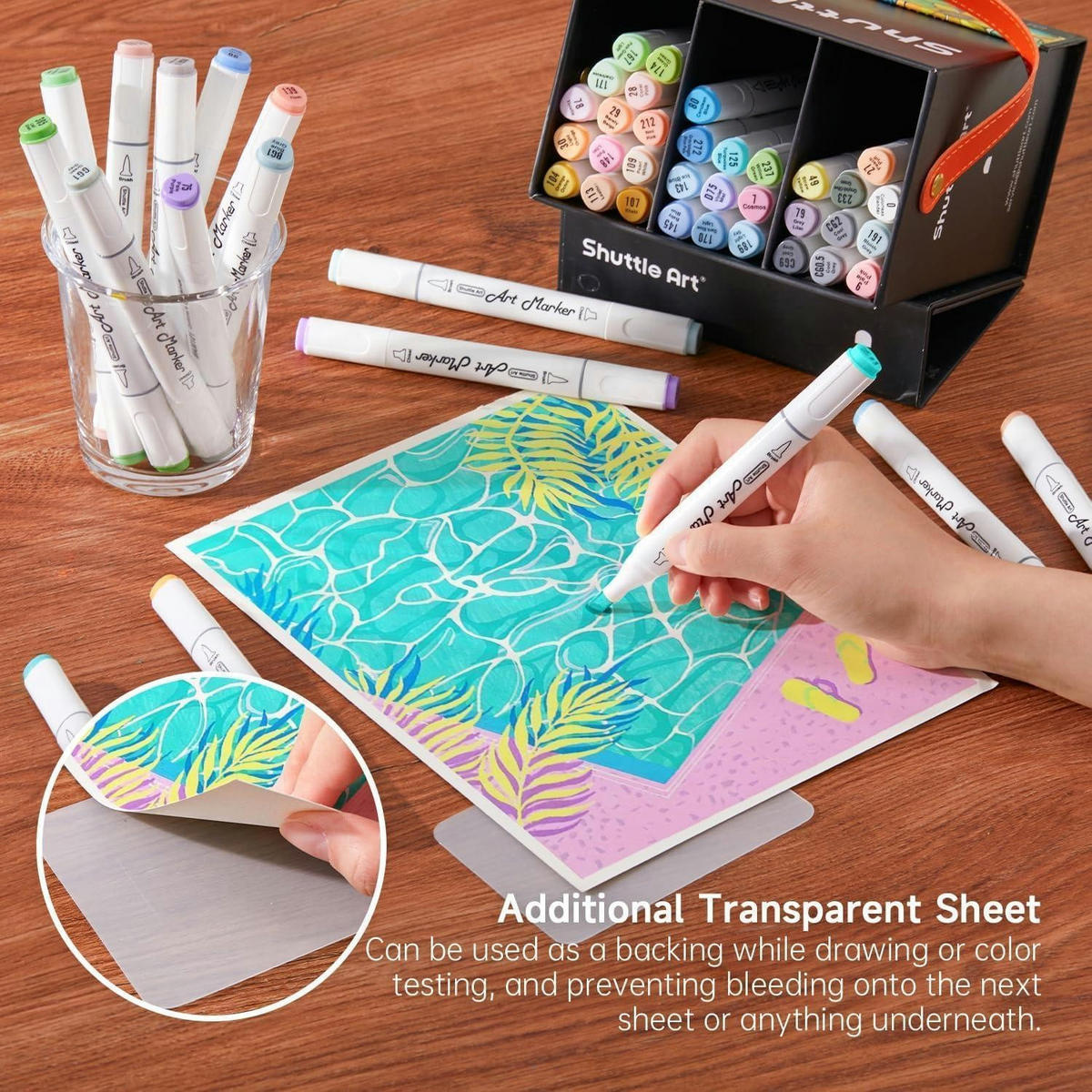 MARKER-SET 51 Pastellfarben mit Pinsel- und Keilspitze - Multicolor, Kunststoff (10/10/15cm)