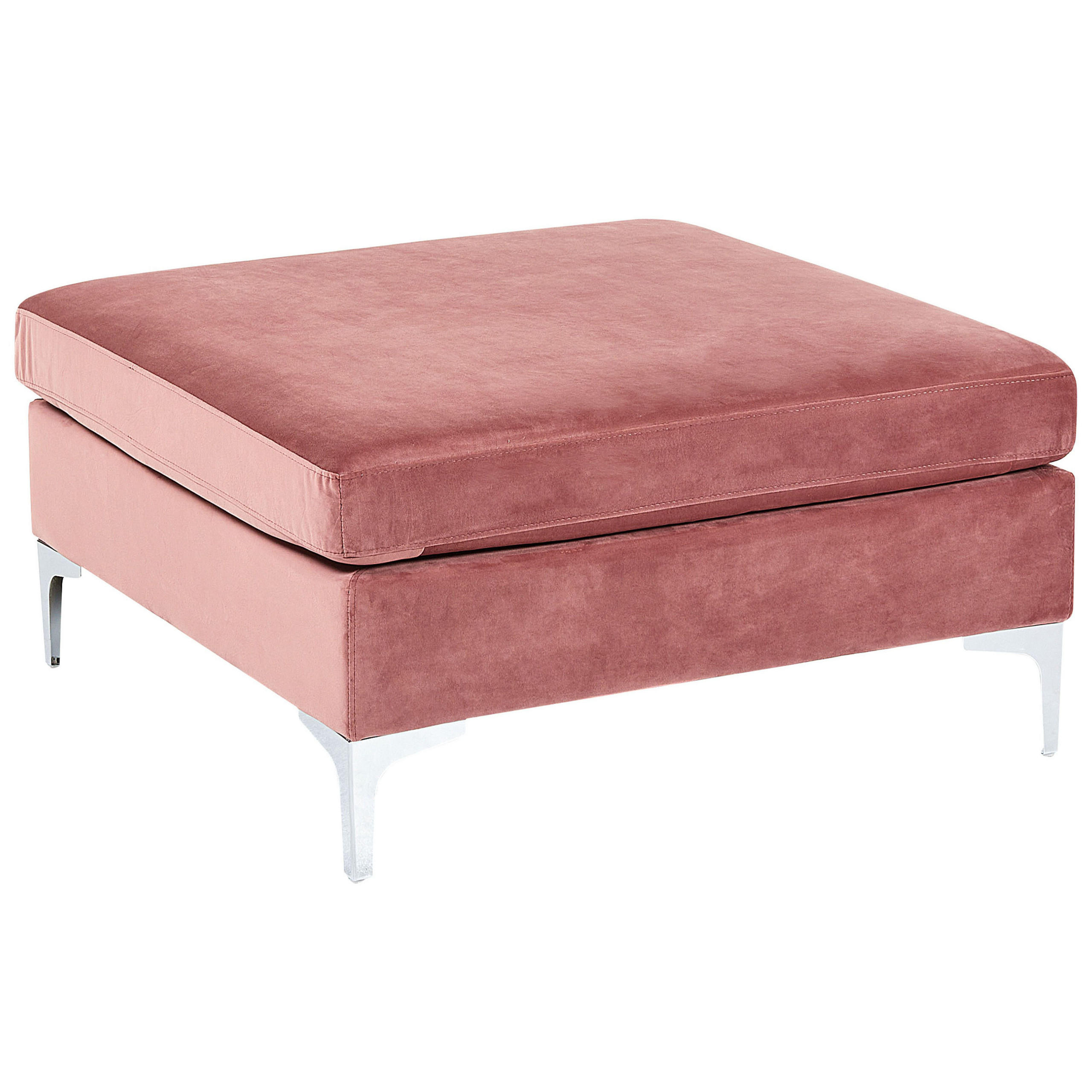 OTTOMANE Evja 85/85/48 cm - Pink, Textil (85/48/85cm) - Beliani