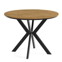 TISCH Schwarz EWA Ausziehbar - Eichefarben/Schwarz, Holzwerkstoff (100/100/76cm) - Sepro Meble