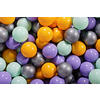 BÄLLE für Bällebad, Spielbälle, Plastikbälle für Kinder Set 50 pcs.: Violett/Gelb/Mint/Silber - Violett, Textil (7/7/7cm) - MeowBaby