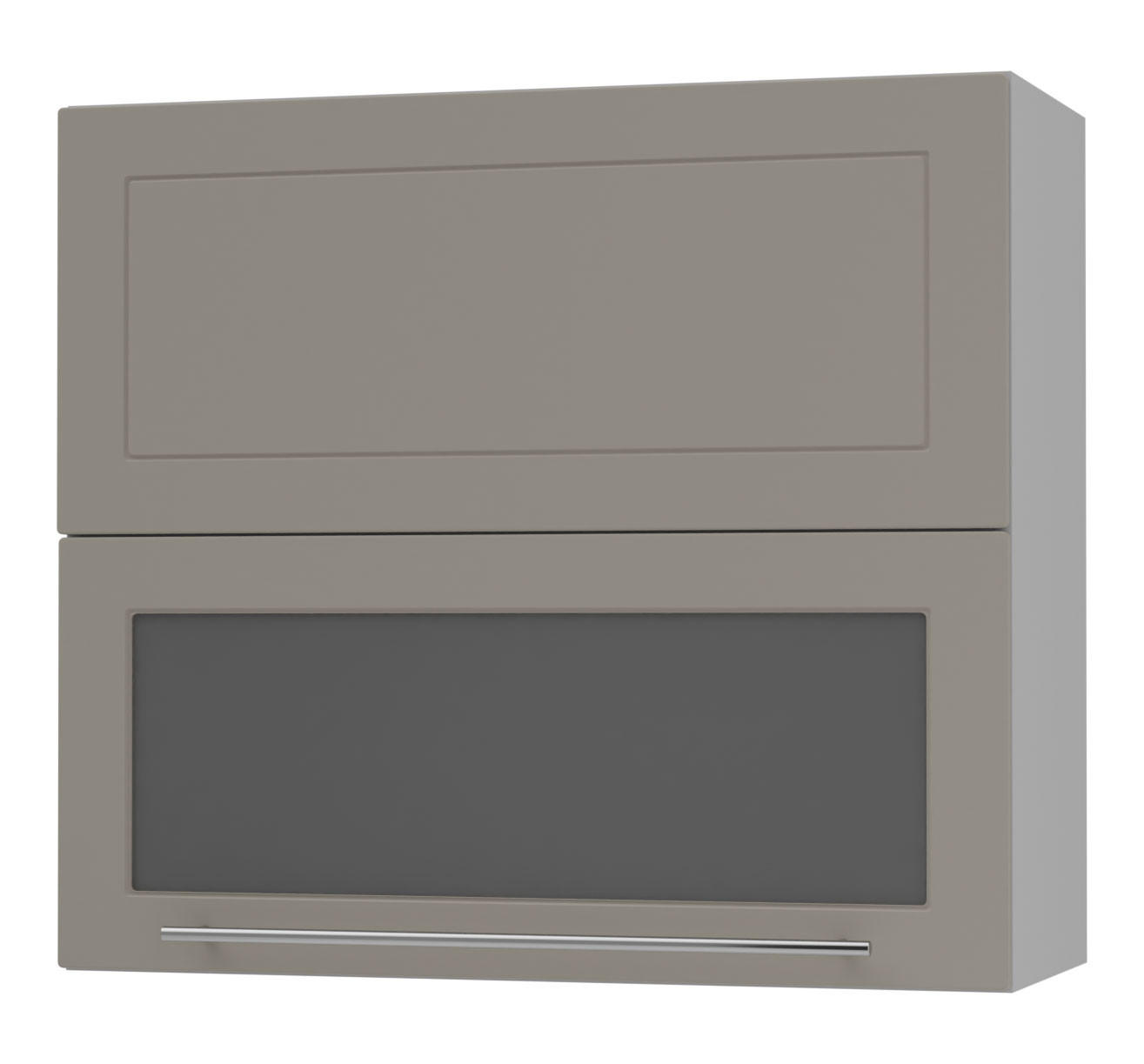 KÜCHENHÄNGESCHRANK Kvantum W8BS/80 Beige Matt / Grau Matt 80 / 32,5 / 72cm - Beige/Grau, Holz/Holzwerkstoff (80/72/32.5cm) - Feldmann-Wohnen