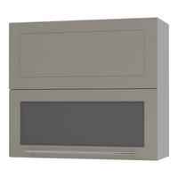 KÜCHENHÄNGESCHRANK Kvantum W8BS/80 Beige Matt / Grau Matt 80 / 32,5 / 72cm - Beige/Grau, Holz/Holzwerkstoff (80/72/32.5cm) - Feldmann-Wohnen