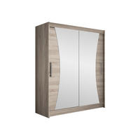 SCHWEBETÜRENSCHRANK Westa IX - Silberfarben/Trüffeleichefarben, Holzwerkstoff/Metall (150/200/58cm) - MIRJAN24