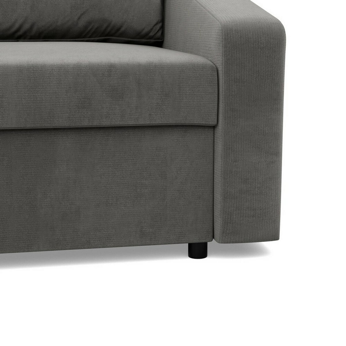 ECKSOFA Neo mit abgeschrägter Armlehnen hellgrau - Hellgrau, Textil (231/140cm) - SIMKAM Furniture