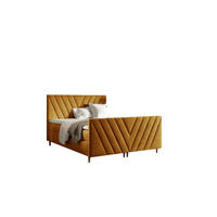 BOXBETT Carlito Premium - Gelb, Holzwerkstoff/Textil (200/200cm) - Fun Möbel
