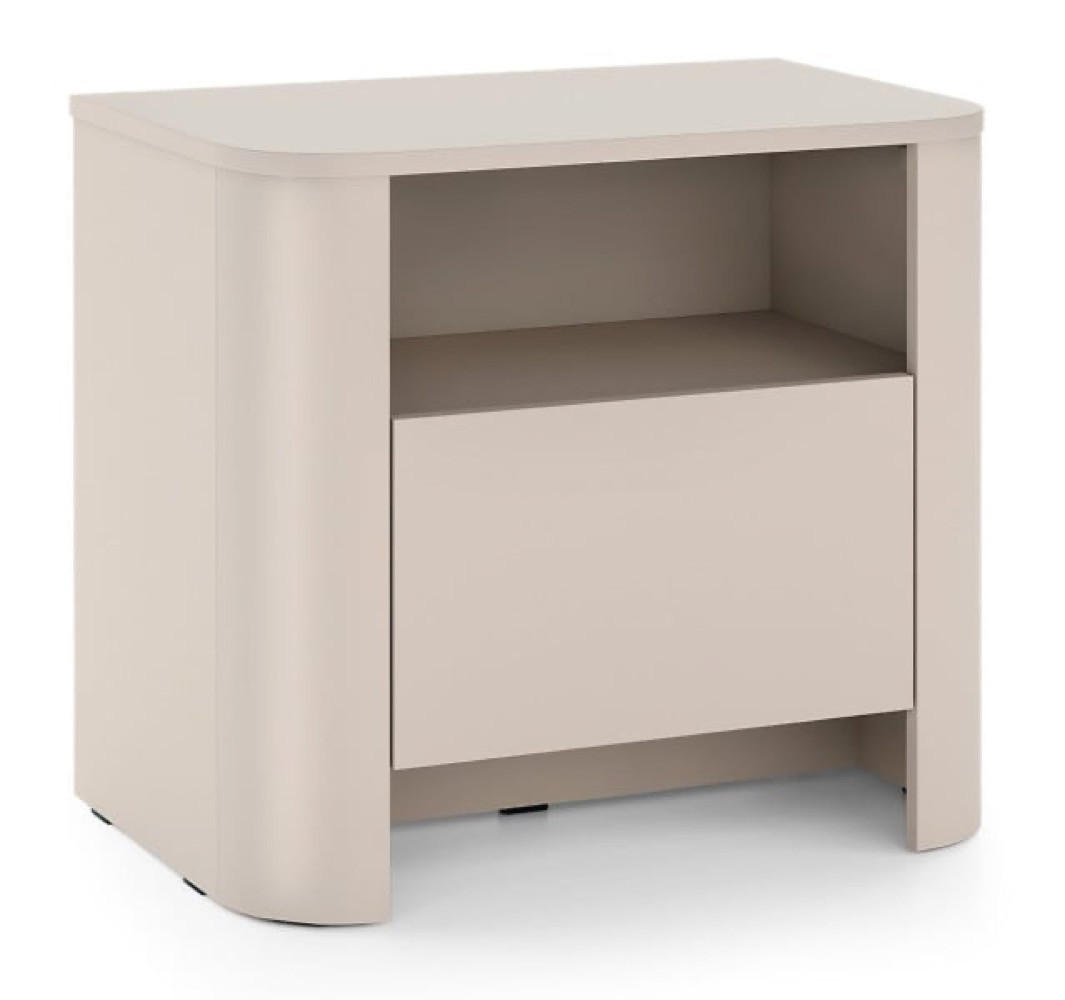 NACHTTISCH Kaschmir BALI Abgerundete Form - Ecru, Holzwerkstoff (58/52/39cm) - Sepro Meble