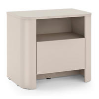 NACHTTISCH Kaschmir BALI Abgerundete Form - Ecru, Holzwerkstoff (58/52/39cm) - Sepro Meble