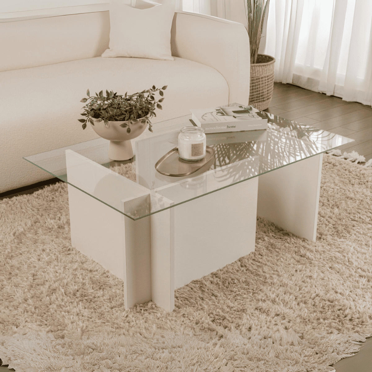 COUCHTISCH vetrino Bois blanc - Weiß, Holzwerkstoff (70/65/40cm) - Calicosy