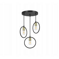 PENDELLEUCHTE RING - Goldfarben/Schwarz, Metall (30/30/80cm) - kiki design
