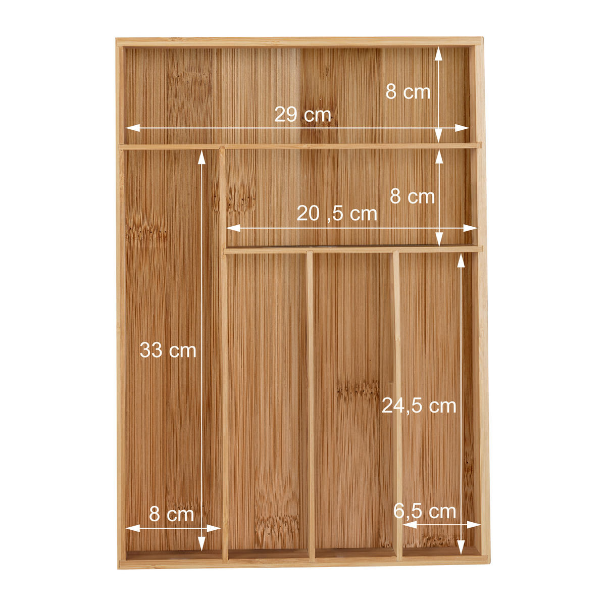 BESTECKKASTEN - Hellbraun, Holz/Holzwerkstoff (30.5/5/43cm) - Relaxdays