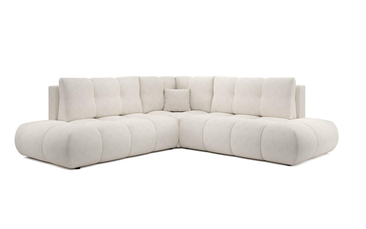 ECKSOFA DUCA II L-S Grau Chenille mit Schlaffunktion - Grau, Holz (266.5/266.5cm) - MASSENO