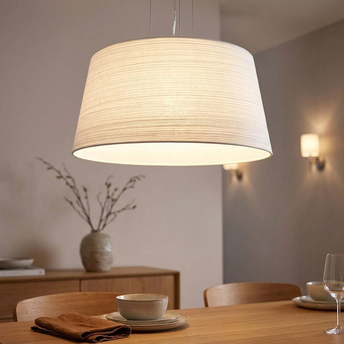 LED HÄNGELEUCHTE BIBRO Silber Glas - Silberfarben, Glas (39.5/39.5/110cm)