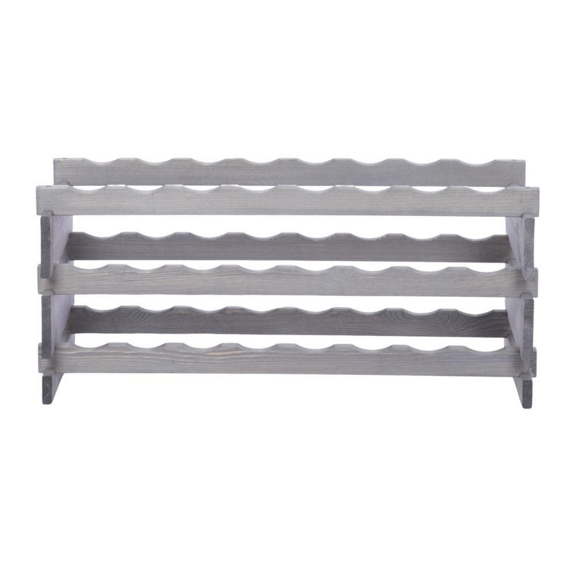 WEINREGAL VINOTECA FLEX PRO HxBxT 37x84x28cm 24 Flaschen auf 3 Ebenen Grau - Grau, Holz (84/37/28cm) - PROREGAL