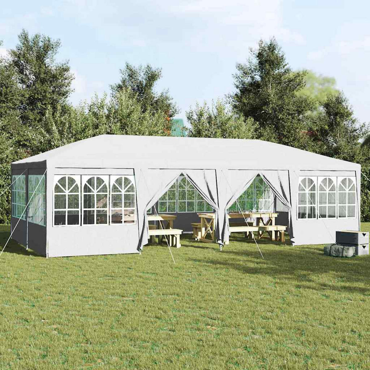 PARTY-ZELT Weiss 800/400/266 Cm Polyethylen - Weiß, Kunststoff (400/266/800cm) - vidaXL