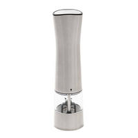 GEWÜRZMÜHLE Lorenzo silber elektrisch 21 cm - Silberfarben, Metall (5/21/5cm) - Homla