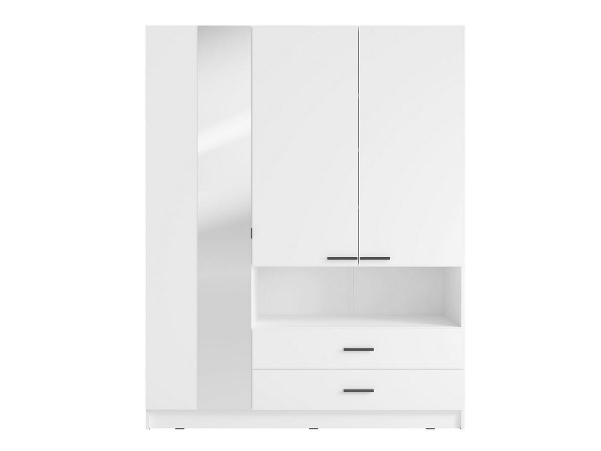 KLEIDERSCHRANK Weiß 158/201/55 - Weiß, Holzwerkstoff (158/201/55cm) - RAUMHIRSCH FURNITURE