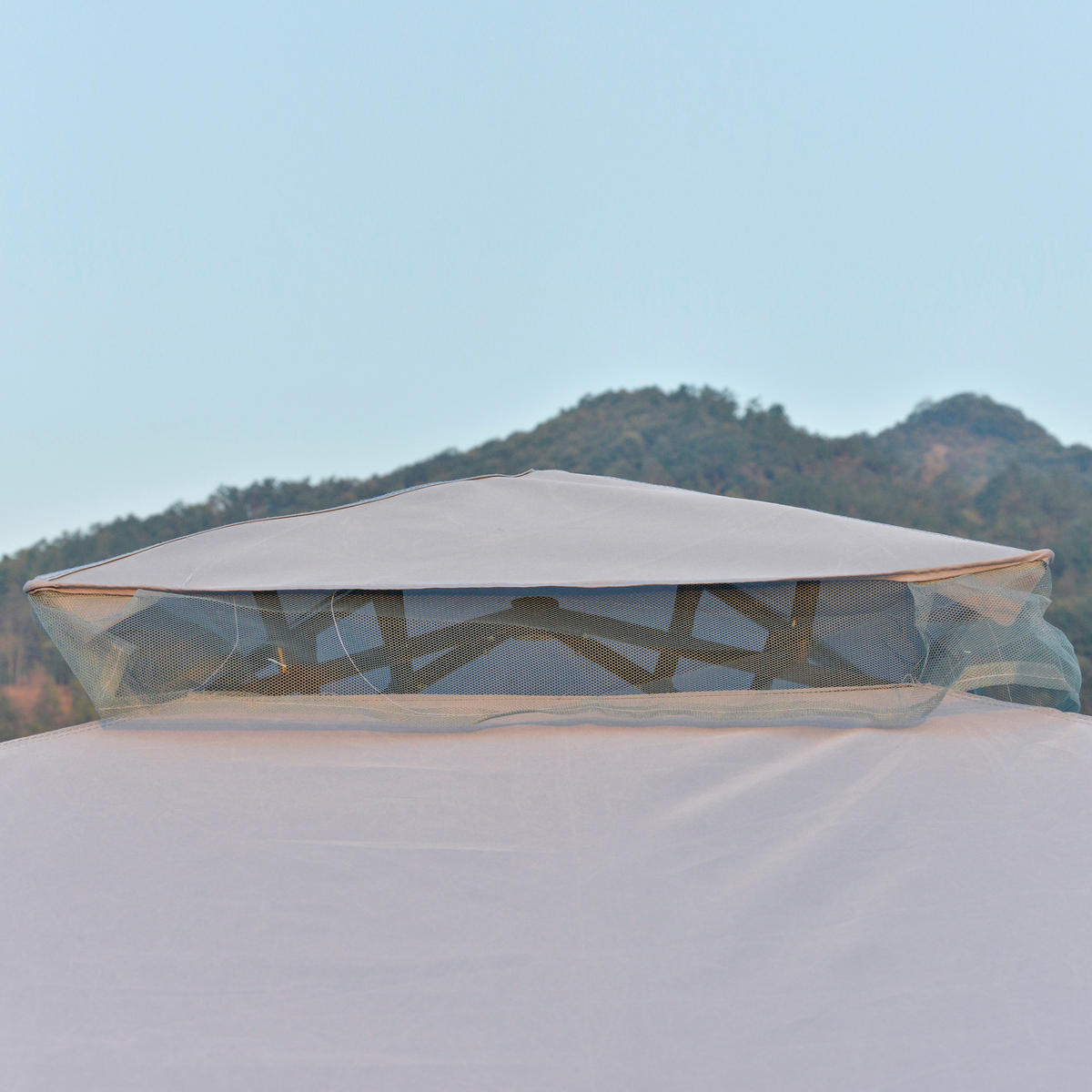 GARTENPAVILLON Metall+Polyester Hellgrau - Hellgrau, Kunststoff/Metall (294/265/294cm) - Outsunny