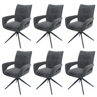 ESSZIMMERSTUHL Grau 6er-Set - Grau, Textil (60/90/60cm) - MCW