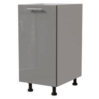 KÜCHENUNTERSCHRANK Essen D1D/40 Grau Hochglanz / Weiß Matt 40 / 50 / 82cm - Weiß/Grau, Holz/Holzwerkstoff (40/82/50cm) - Feldmann-Wohnen