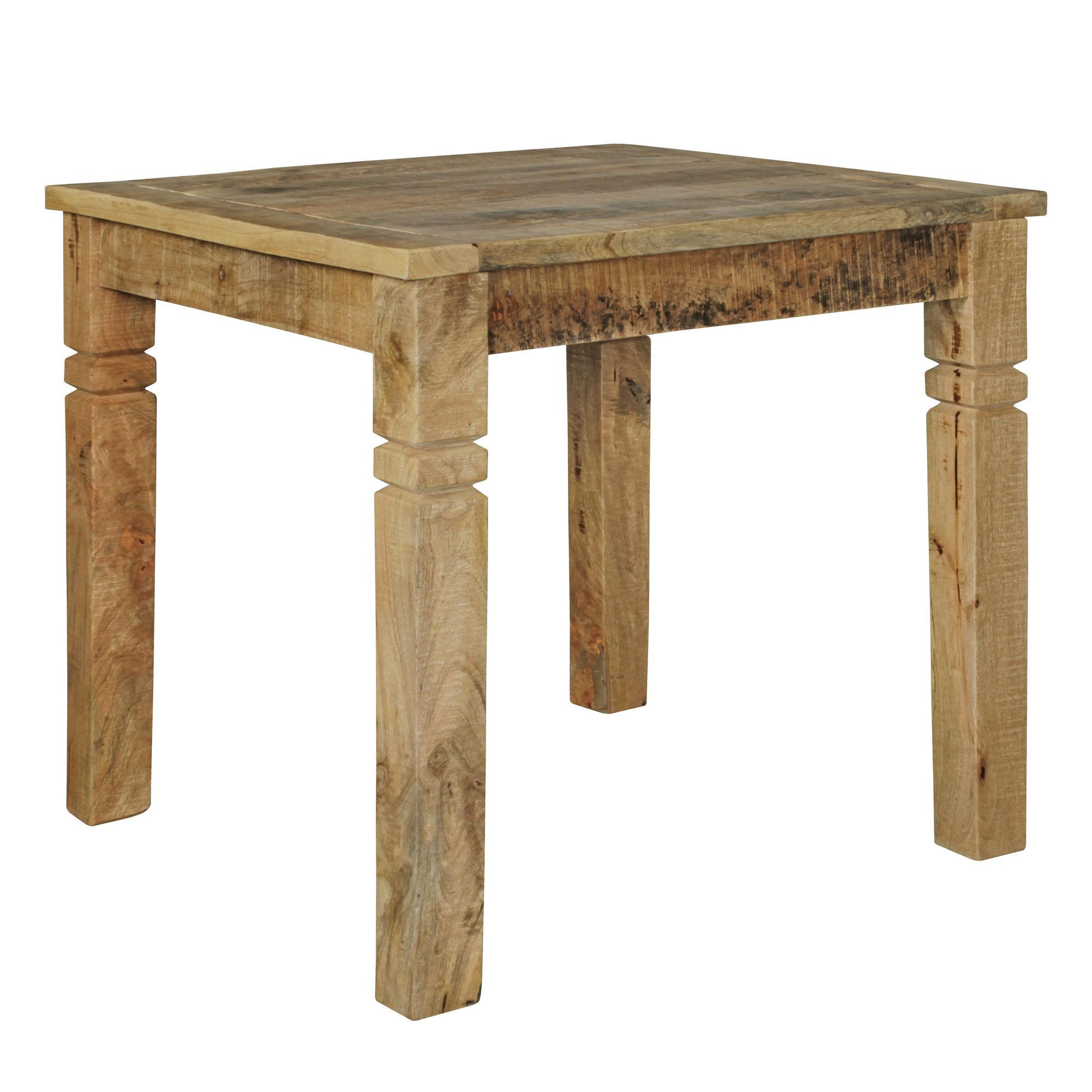 ESSTISCH Mango Massivholz Quadratisch Landhausstil WL5.077, Hellbraun 80x80x76 cm - Hellbraun/Braun, Holz (80/80/76cm) - KADIMA DESIGN