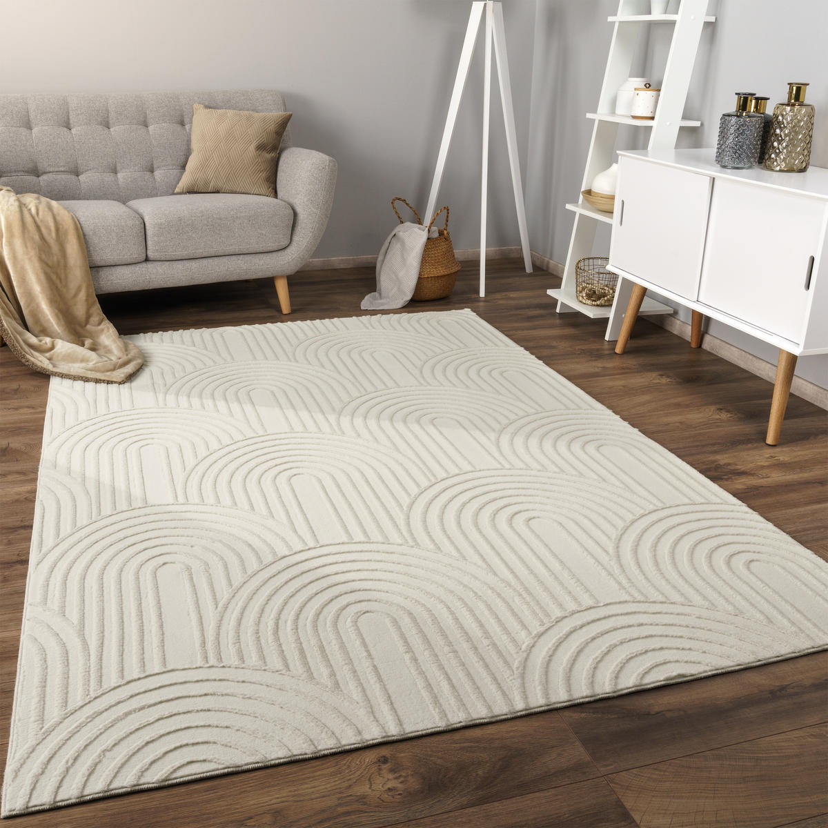 KURZFLORTEPPICH 160/220 cm Lelystad 524 - Creme, Textil (160/220cm) - Paco Home