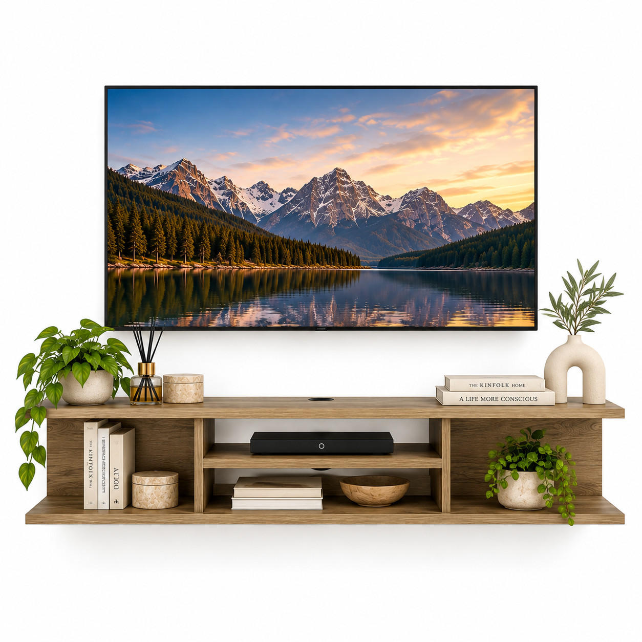 TV-ELEMENT Pivot Braun - Eichefarben, Holzwerkstoff (29.5/23.2/120cm) - Decorotika
