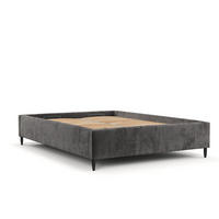 POLSTERBETT Larch Anthrazit 180/200 cm im Chenille-Stoff - Anthrazit/Schwarz, Holz/Holzwerkstoff (180/200cm) - Maison de Reve