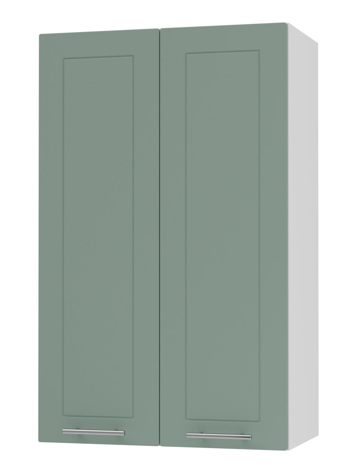 KÜCHENHÄNGESCHRANK Kvantum W4/60 Mint Matt / Weiß Matt 60 / 32,5 / 96cm - Weiß/Mintgrün, Holz/Holzwerkstoff (60/96/32.5cm) - Feldmann-Wohnen