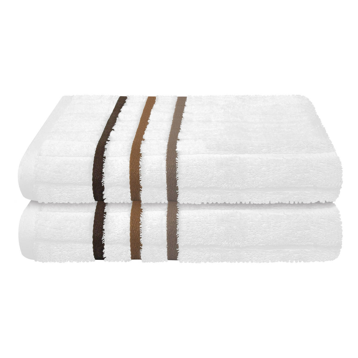 DUSCHTUCHSET Ohio - 2-teilig - 70 x 140 cm - Weiß - Weiß, Textil (70/140cm) - Uncover by Schiesser