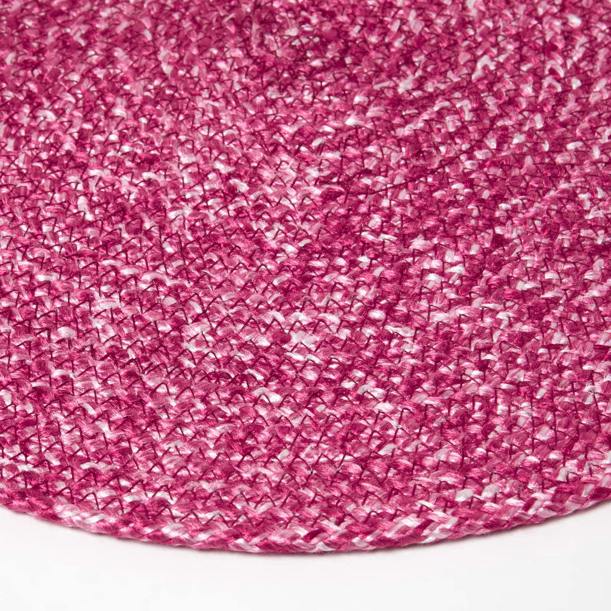 TISCHSET pink im 4er-Set, Platzsets rund geflochten, 40 cm - Pink, Textil (40/40cm) - Homescapes