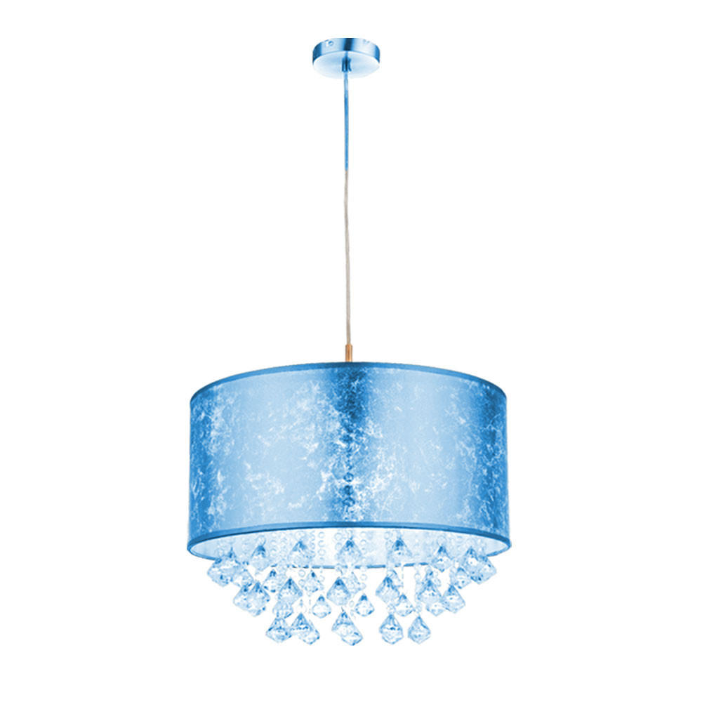 LED HÄNGELEUCHTE AMY Textil Gold - Goldfarben, Metall (40/40/140cm) - Globo Lighting