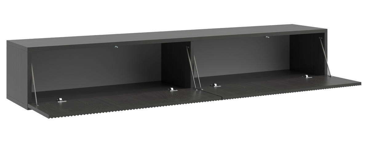 TV-HÄNGEBOARD Nolie Holzoptik Esche Schwarz 175 cm - Schwarz, Holz/Holzwerkstoff (175.5/28.5/31.6cm) - Selsey