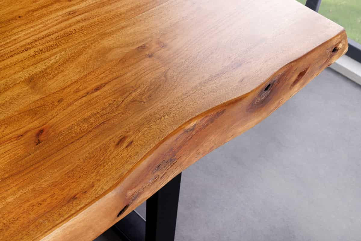 ESSTISCH MAMMUT Akazie 200cm - Schwarz/Braun, Holz/Metall (100/200/76cm) - riess-ambiente