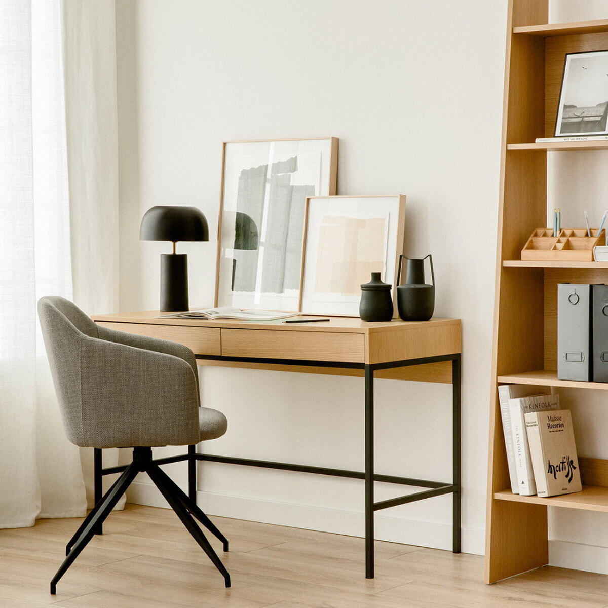 STUHL Vinnes Grau 59 cm x 84 cm - Grau, Textil (59/84/59cm) - Kenay Home