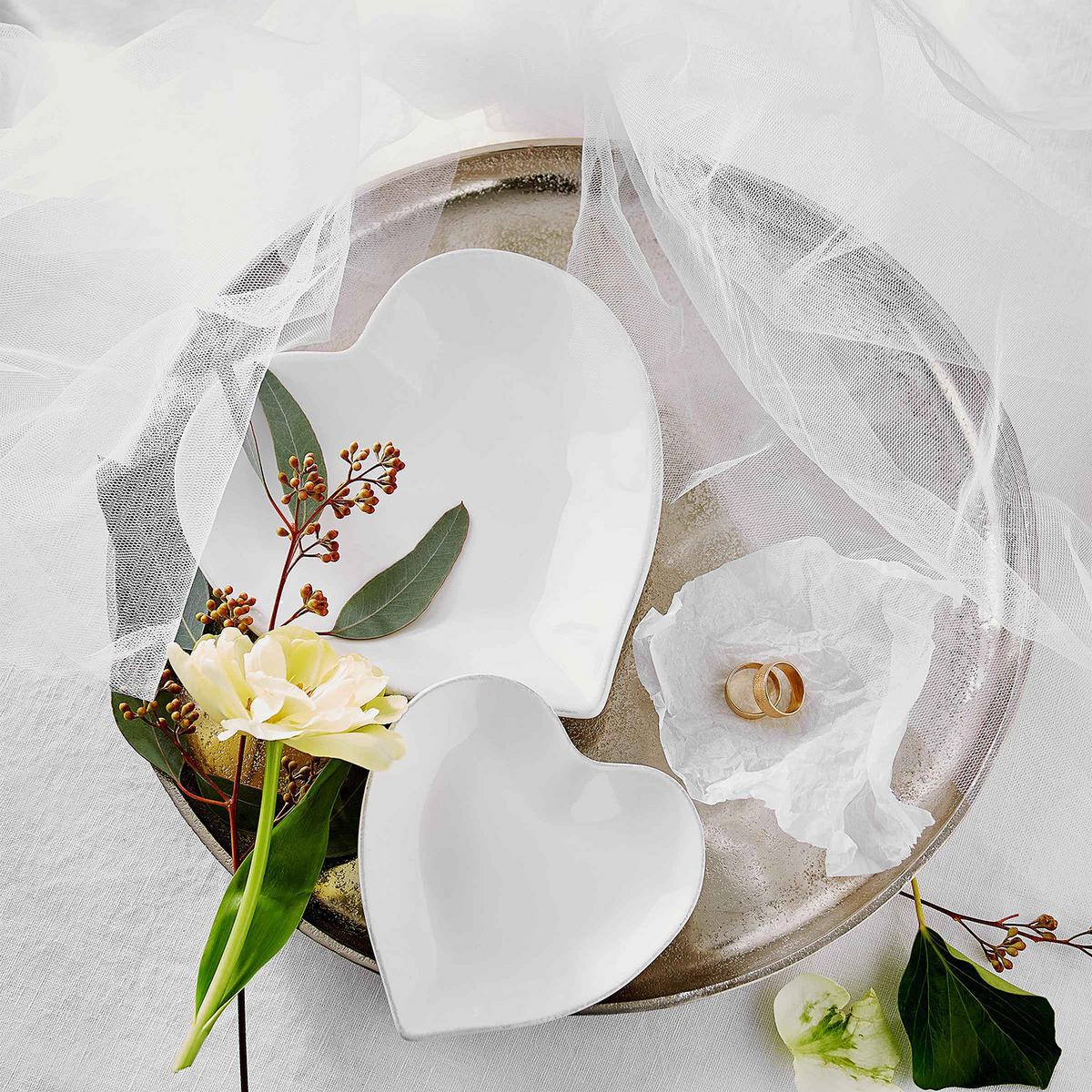 DEKOTELLER Banquet - Silbereichenfarben, Metall (2cm) - Butlers