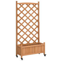 BLUMENTOPF Entwässerungsöffnung 75/35/157.5 cm Braun Holz - Braun, Holz (35/157.5/75cm) - vidaXL