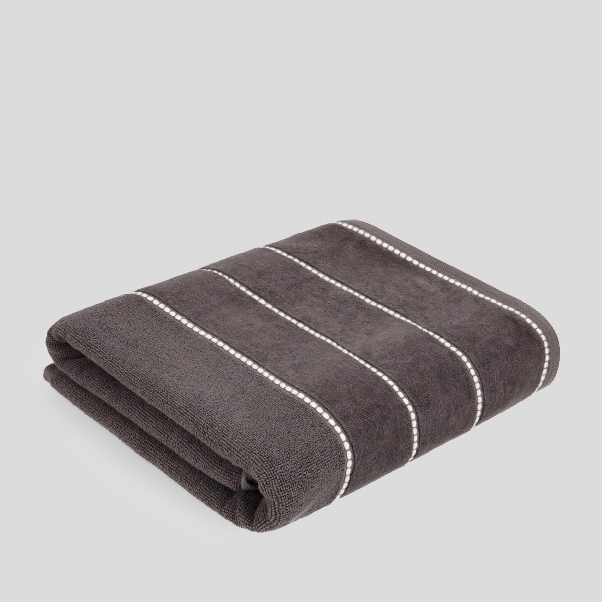 BADETUCH Velly - Dunkelgrau, Textil (70/130cm) - home&you