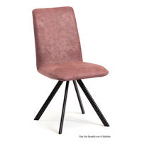 ESSZIMMERSTUHL drehbar (6er-Set) Denny 47x92x60 Schwarz/Rosewood - Dunkelrosa/Schwarz, Kunststoff (60/92/47cm) - 58aufmkessel