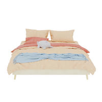 POLSTERBETT 160/200 cm mit stabiler Mehrfachstütze und modernem Design, Beige - Beige, Textil (160/200cm) - Redom